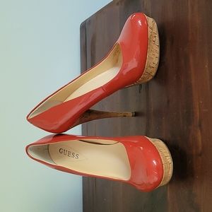 Guess Patent Leather Orange Pumps